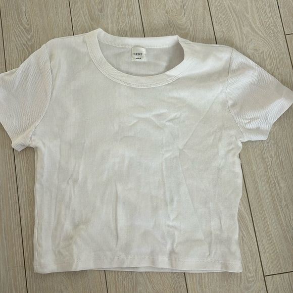 LESET Ribbed Baby Tee White - Picture 1 of 3